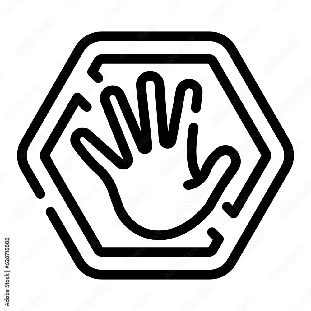 Obraz premium stop Line Icon