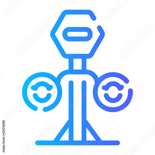 Fotografie level crossing Line Gradient Icon