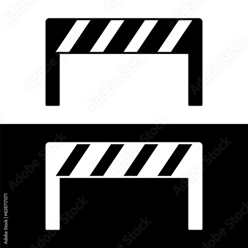 black and white barrier icon