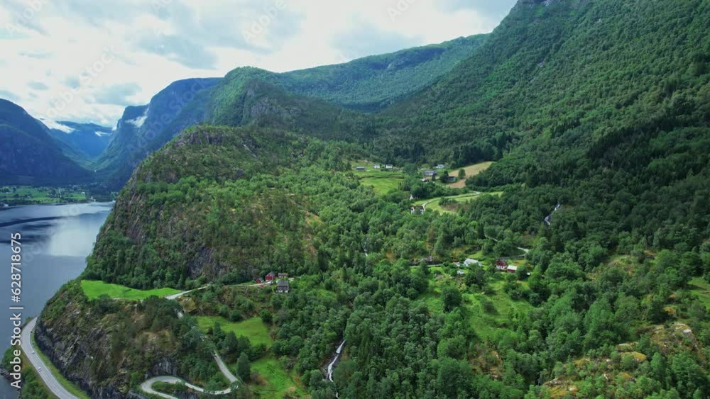 From above, Norway's diverse terrain showcases its natural allure. From above, Norway's diverse terrain showcases its natural allure.