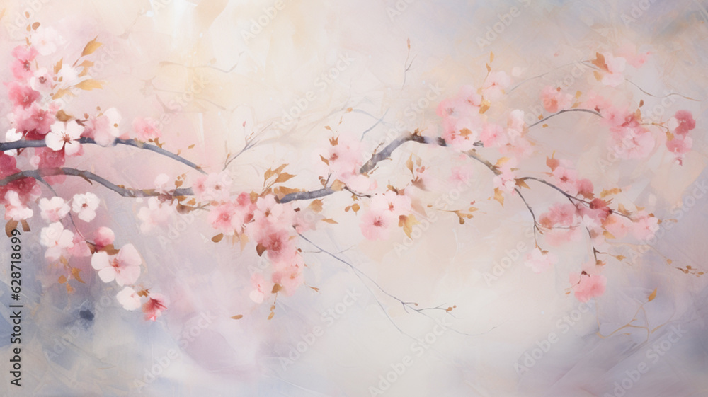 cherry blossom sakura background generative ai