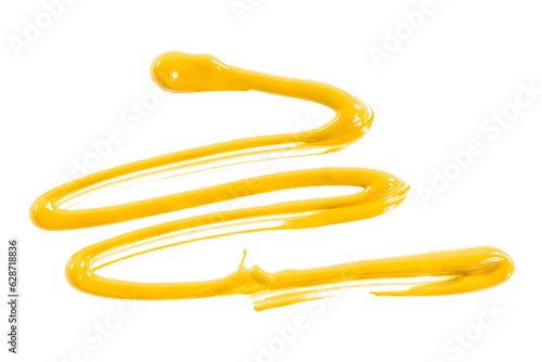 yellow watercolor drop zigzag isolated on transparent background