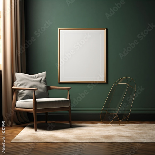 interior of a room with a chair