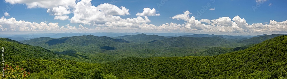 Blue Ridge Parkway Mountain Panorama in North Carolina Blue Ridge Parkway Mountain Panorama in North Carolina