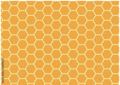 ハニカム模様　六角形のシームレスなパターン柄
