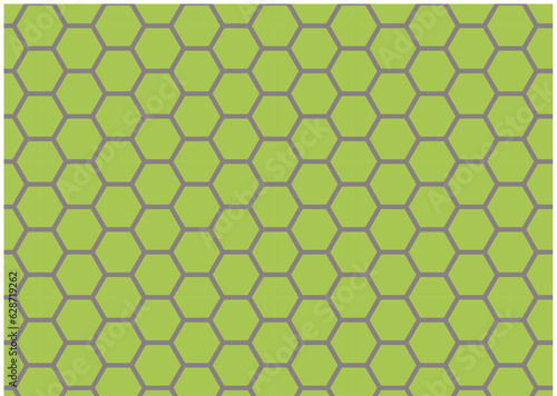 ハニカム模様　六角形のシームレスなパターン柄