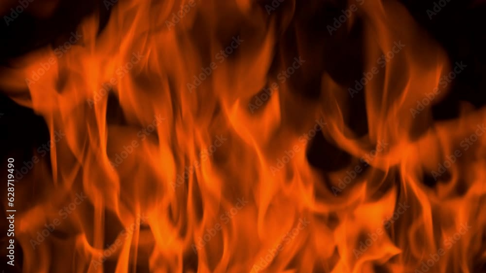 Fire flame burning and glowing on black screen background Fire flame burning and glowing on black screen background