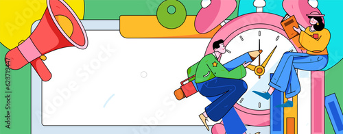 Education learning people flat vector concept hand drawn illustration
