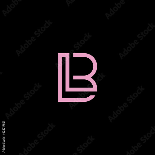 logo LB abstrack color pink for busines