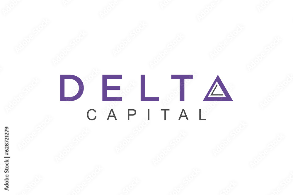 Delta capital logo design modern business education icon symbol