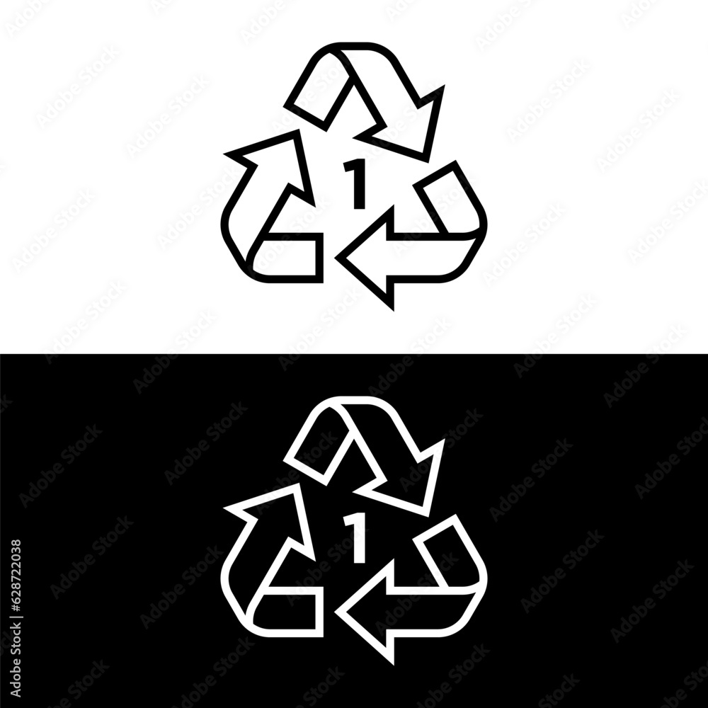 black and white recycle icon black and white recycle icon