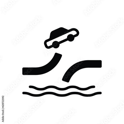 Black solid icon for overcome