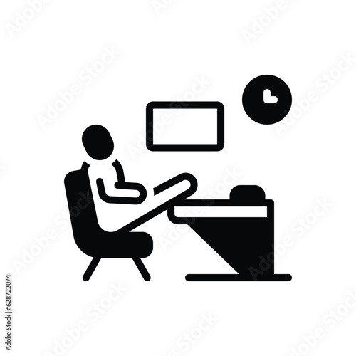 Black solid icon for rest