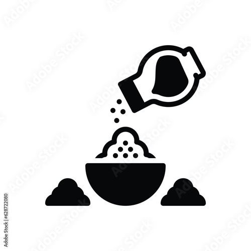 Black solid icon for salt