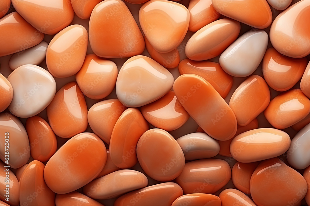Pebbles stones background with orange toned Pebbles stones background with orange toned