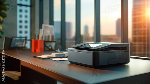 Modern printer on office desk