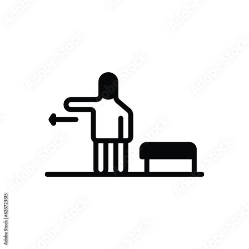 Black solid icon for left