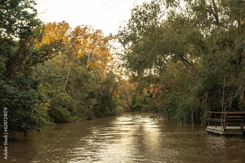 Afternoon on the Lujan river in the Tigre Delta in Buenos Aires, Argentina in 2023