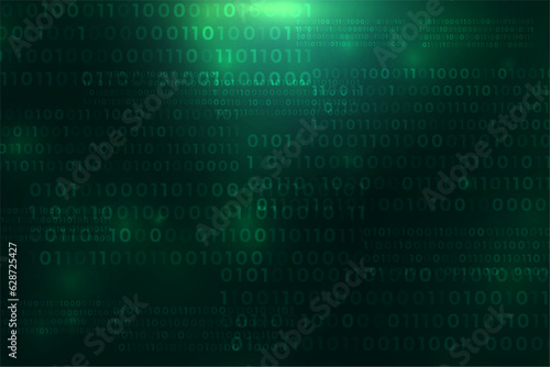 futuristic binary code matrix pattern background for cyber security