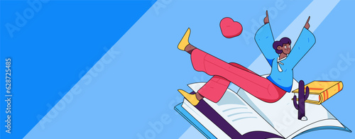 Education learning people flat vector concept hand drawn illustration
