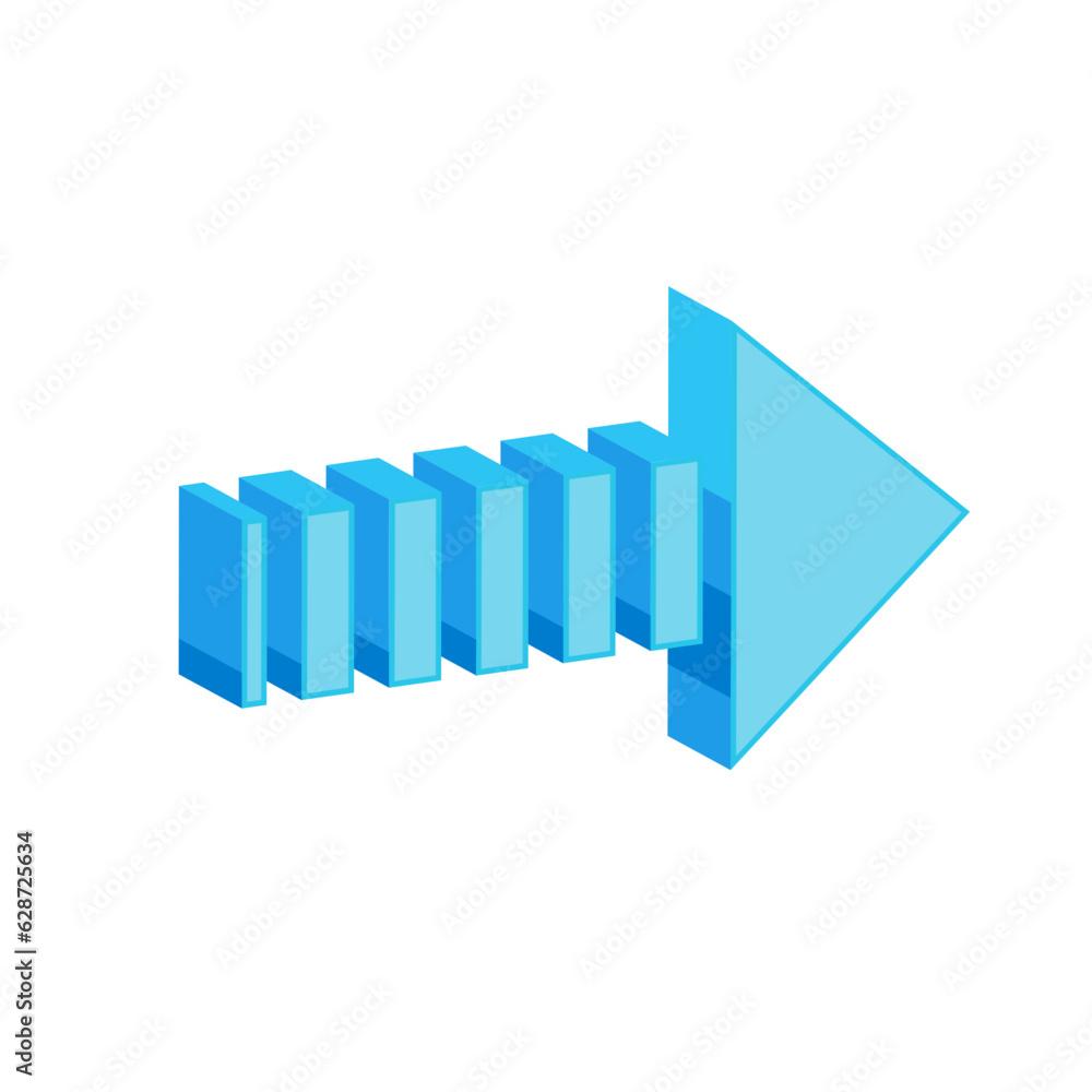 3D Style Geometric Arrow 3D Style Geometric Arrow