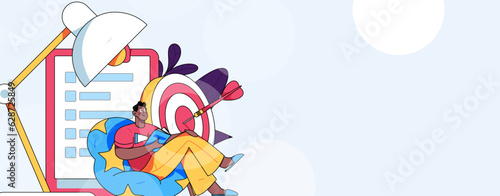 Education learning people flat vector concept hand drawn illustration
