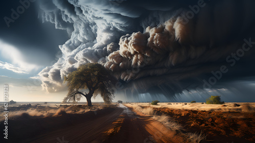 Big clouds that are very dramatic and scary, catastrophic natural disasters