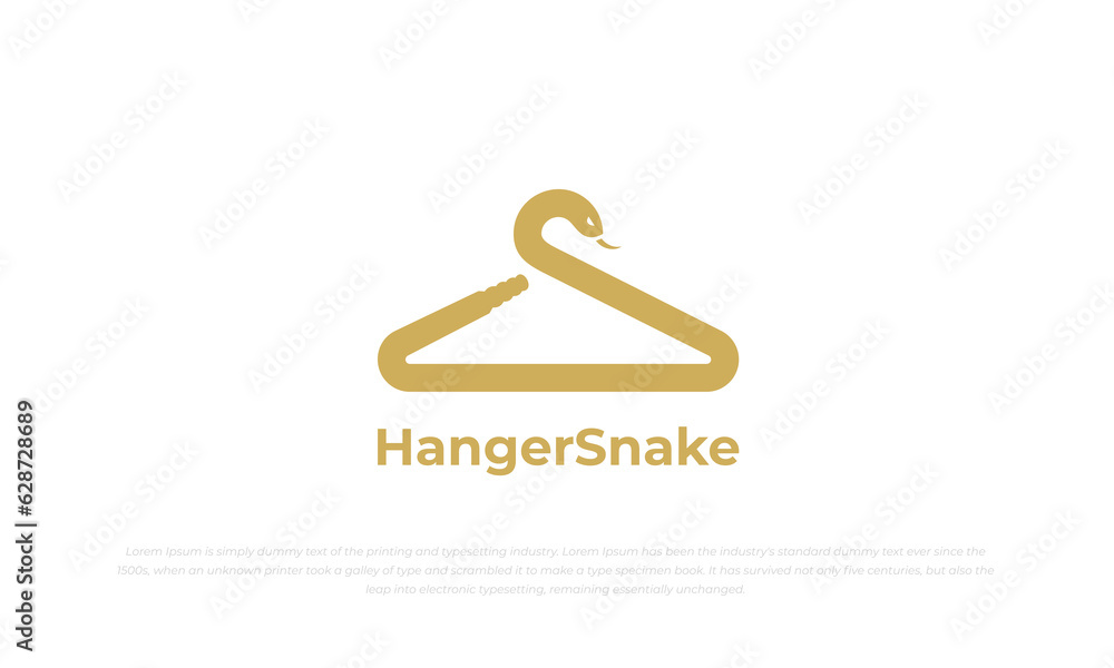 pictogram logo combination hanger, snake, and letter s pictogram logo combination hanger, snake, and letter s