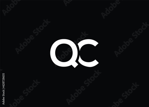 QC letter logo design and monogram logo design
