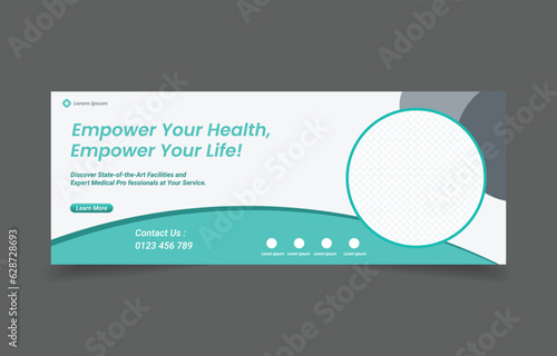 medical healthcare social media cover design banner