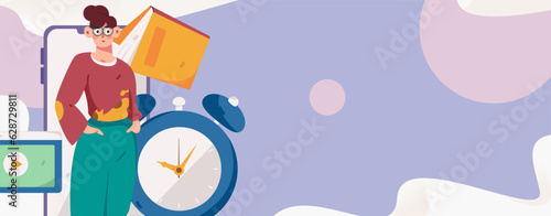 Education learning people flat vector concept hand drawn illustration
