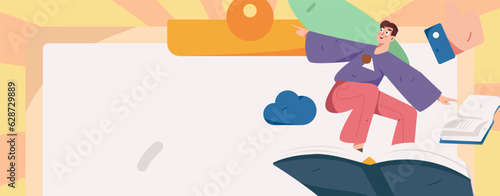 Education learning people flat vector concept hand drawn illustration
