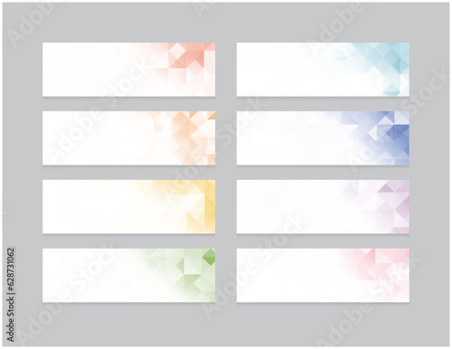 三角形テクスチャのバナー・見出し・タイトル・フレーム／ベクター