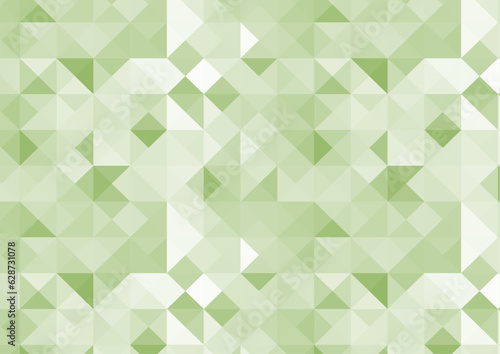 三角形のモザイク背景テクスチャ／緑・黄緑