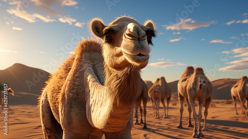 camel in the desert