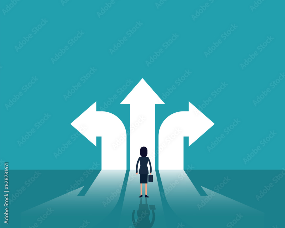 Crossroads and decision to success. Business decisions concept Crossroads and decision to success. Business decisions concept