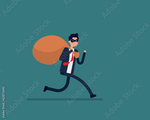 Criminal of business. Vector illustration steal concept