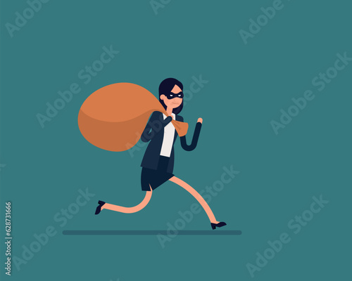 Criminal of business. Vector illustration steal concept