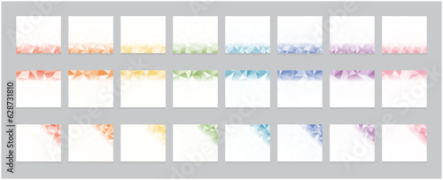 三角形テクスチャのバナー・見出し・タイトル・フレーム／ベクター