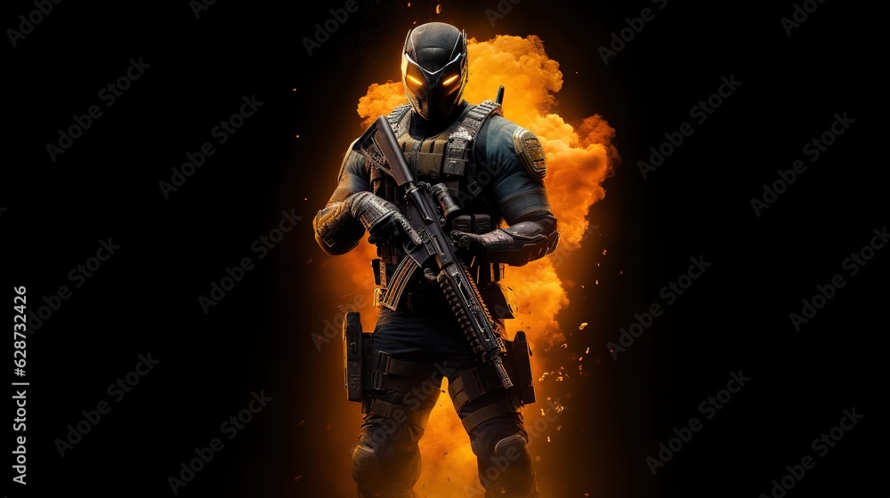 soldier with a rifle soldier with a rifle