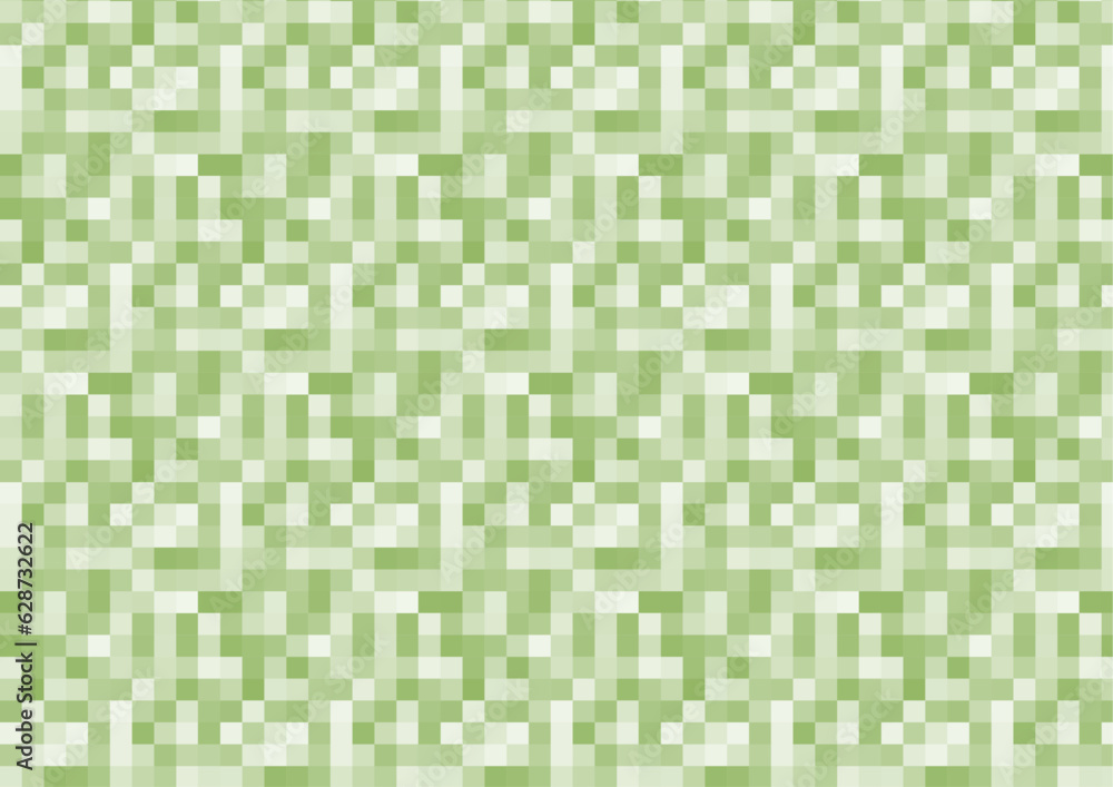 Fototapeta premium 四角形のモザイク背景テクスチャ／緑