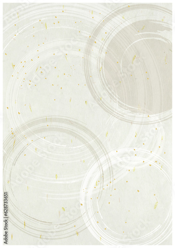 丸筆模様和紙背景_縦型