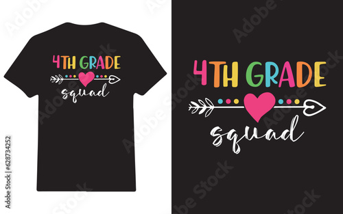 4th grade squad back-to-school t-shirt design
