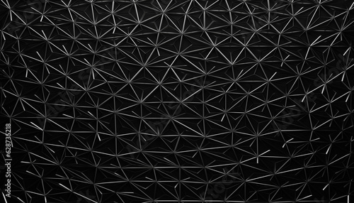 Dark Geometric Triangular Polygon Structural Steel Background 3D Render