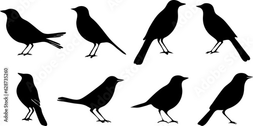 bird silhouette icon logo element