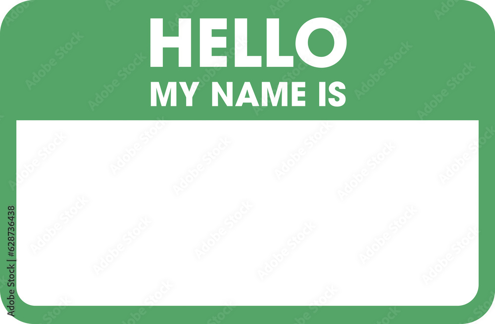 Digital png illustration of hello my name is text on transparent background