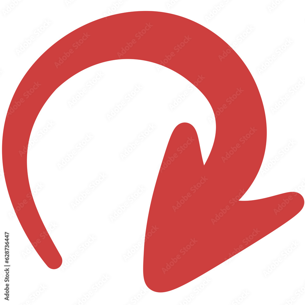 Digital png illustration of red curved arrow on transparent background Digital png illustration of red curved arrow on transparent background