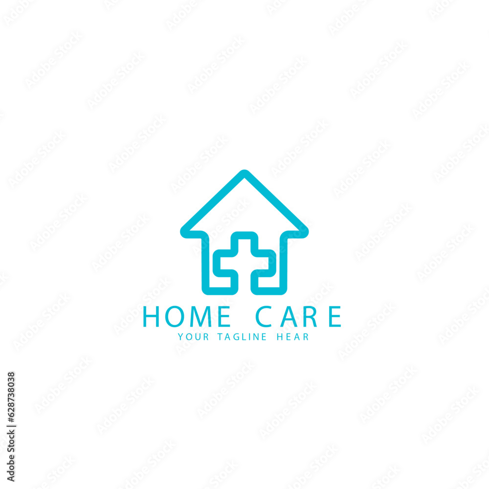 Simple modern Home Care Logo designs modern for medical service and consulting.