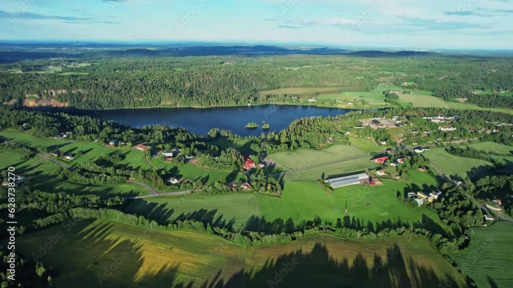 Picturesque villages nestled amidst Norway's greenery. Picturesque villages nestled amidst Norway's greenery.