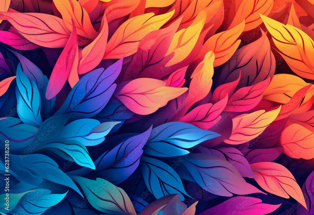 abstract background of colourful leaves abstract background of colourful leaves